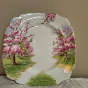 Square Dinner Plate, Royal Albert Blossom Time